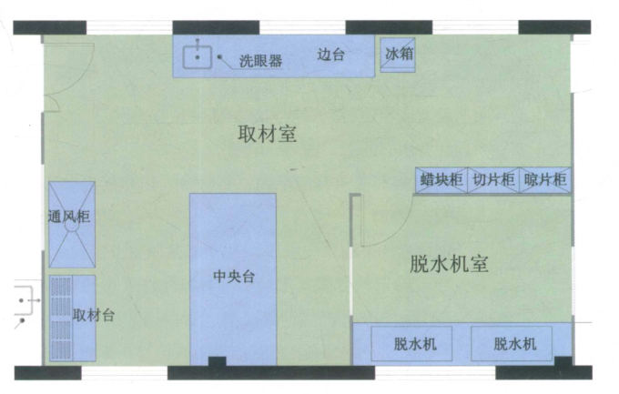 實驗取材室、標本接收室布局要求